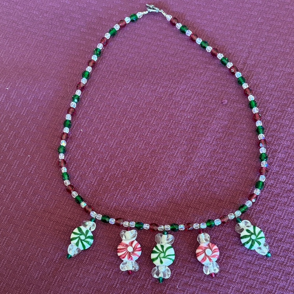 Elegant Holiday Beaded Necklace